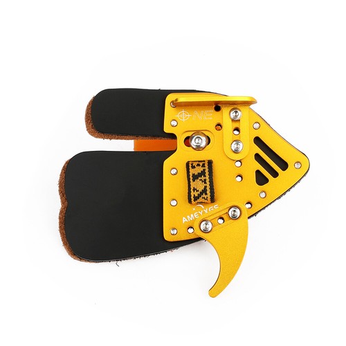 Archery Finger Guard Tab Glove Leather Protector Gear Pad Bow Shooting Hunting - Picture 13 of 20