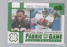 JAMAL ANDERSON 1999 LEAF CERTIFIED FABRIC OF THE GAME #FG13  /750