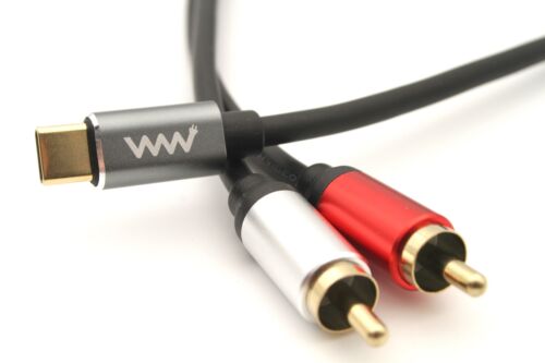 USB C to RCA Stereo Audio Converter Male to Dual Male Y Splitter Cable - 3M - Picture 4 of 6