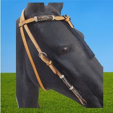 Western Show Trense Pferdehaar, Western Kopfstück Horse Hair VB