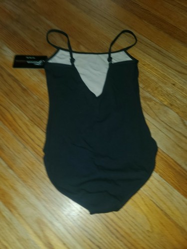 New~ THEATRICALS CLASSWEAR Youth Girl's Size Large Cotton Dance Black Leotard - Picture 2 of 3