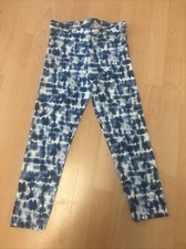 NEXT - BNWT Blue Patterned Stretch Cropped Leggings - Size 8