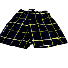 OP Ocean Pacific Board Shorts Mens Size S 28/30 Swim Trunks Black White Green