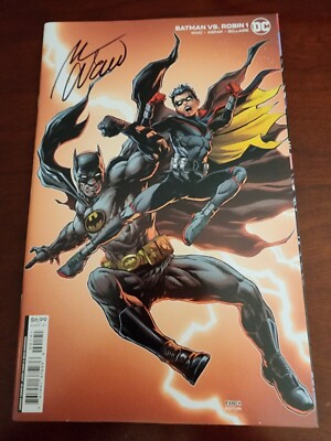 Batman vs Robin #1 NM 9.4 Signed Mark Waid Jason Fabok Variant D DC 2022 COA