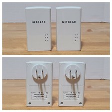 Lot of 2 Netgear PL1200S Gigabit Powerline Network Adapters