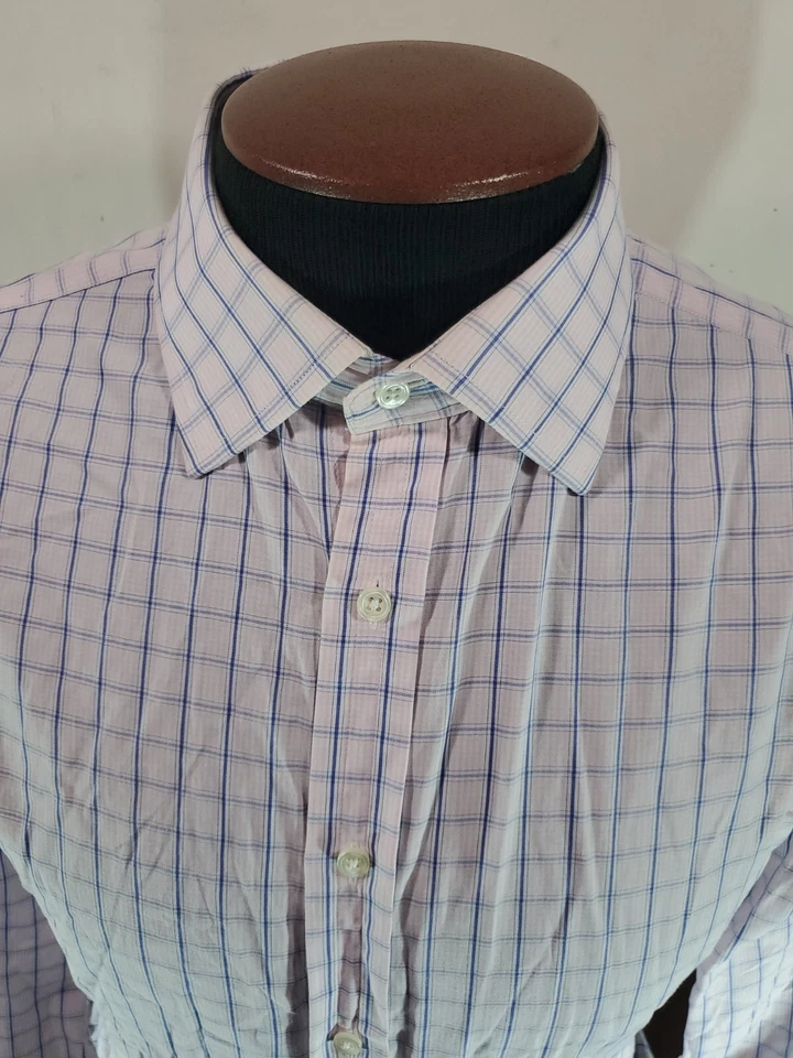 Camisa Thomas Rosa Buttondown Para Hombre 16 41/87cm 34.5 MULTICOLOR Cuadros... Foto 2 de 4