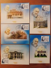 Lotto 5 Cartoline Maximum Italia Padre Pio 1999