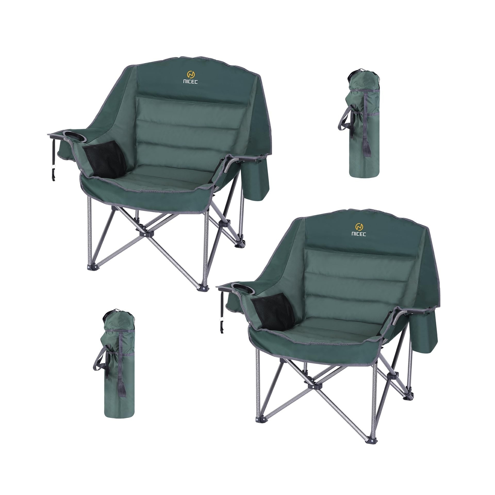 Nice C Camping Chairs, Oversized XL Padded Camping Chair, Outdoor Chair, Camp...