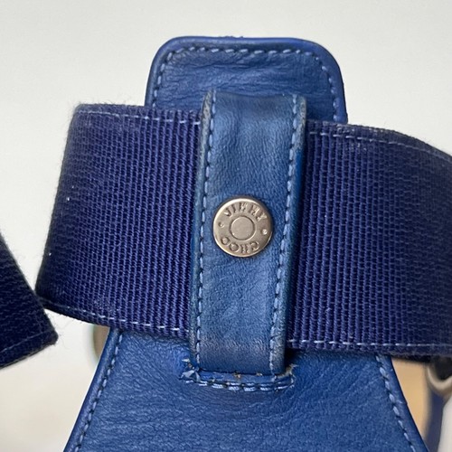 Jimmy Choo Blue Watersnake Ankle Strap Cork Sandals Women’s Size 42 US 12 - Picture 5 of 21