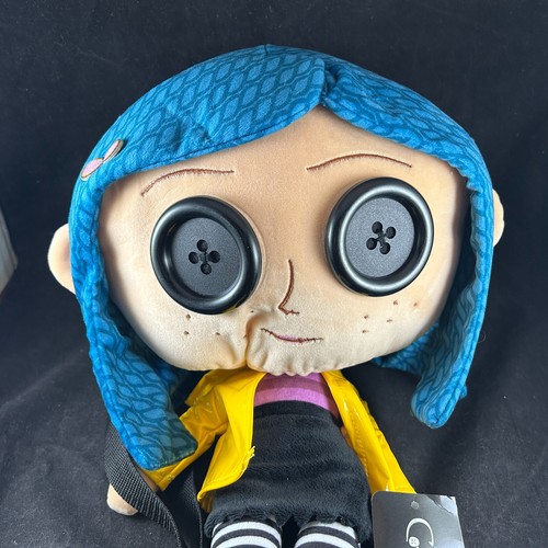MINI MOCHILA MUÑECA DE PELUCHE CORALINE LAIKA SPENCERS BIOWORLD 2023 12" - ETIQUETAS NUEVAS - Imagen 2 de 11