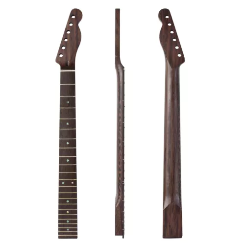 DIY Electric Guitar Neck 22 Fret Wenge Radius 9.5" Glossy for TL Tele Telecaster