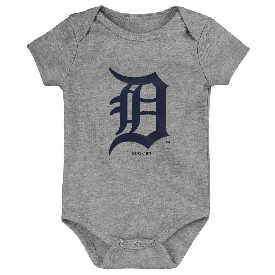 Infant Navy/Orange/Gray Detroit Tigers Born To Win 3Pack Bodysuit Set