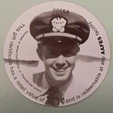 8C10  AAFES Pog  2006A U.S. ARMY Money, Jimmy Carter in the Navy A.U. Condition