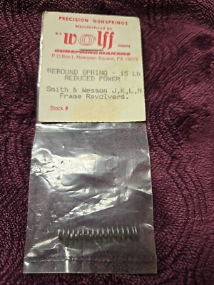 Wolff Rebound Spring 15lb Reduced Power  Smith & Wesson J,K,L,N FRAME REVOLVERS