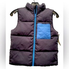 cat Jack boy  s blue full insulated vest teen outwear with pocket