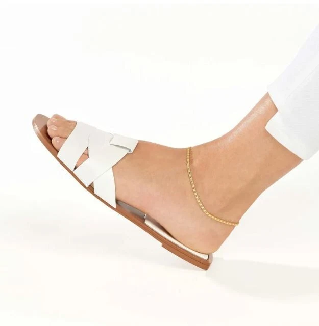 14k Yellow Gold 10" Mirror HEART Link Chain Bracelet Anklet 3.5mm - 4 grams