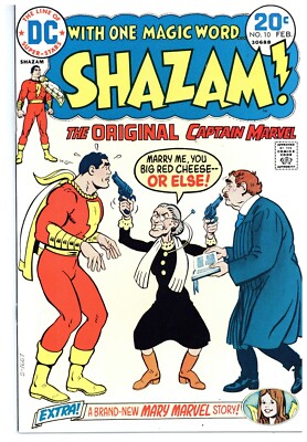 Shazam  # 10   NEAR MINT    Jan. 1974   Signed by C.C. Beck on inside front spl