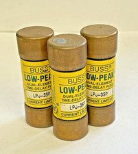BUSS LOT OF 3 LPJ-3SP LOW-PEAK DUAL-ELEMENT TIME DELAY FUSES 3A 600VAC