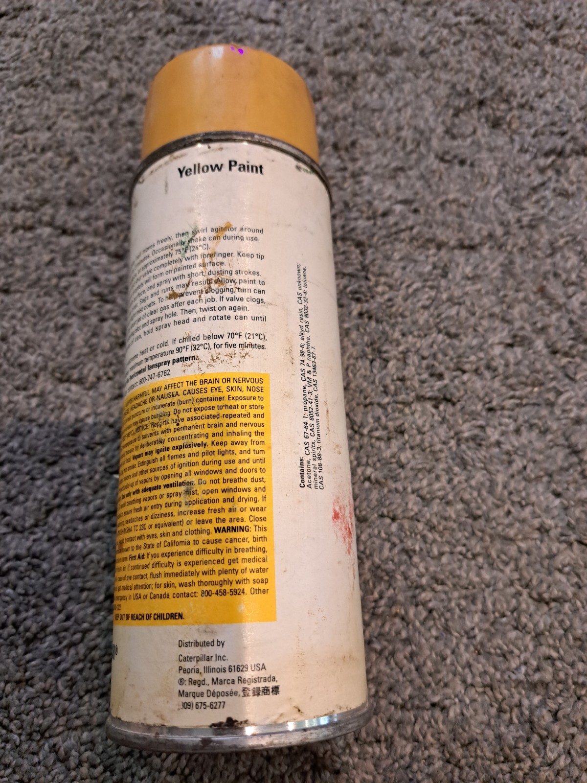 Vintage Cat Caterpillar Yellow Paint Spray Paint Can 4C4200 eBay