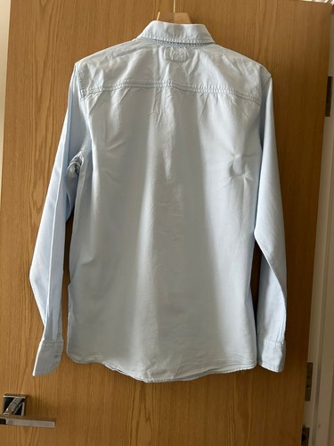 Timberland Mens Shirt Casual Full Sleeved Light Blue - Size Medium M - GENUINE ! - Picture 8 of 8