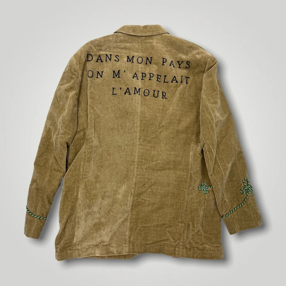 Blazer Gucci Algodón Camel y Lino Terciopelo Talla US XXL, EU 54 Hecho en Italia Foto 3 de 4