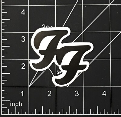 Foo Fighters - Vinyl Sticker FF Logo Rock Band Music Durable Black & White