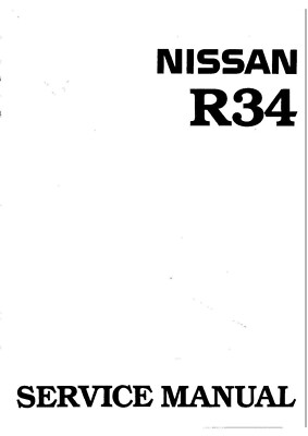 3 hole Service Shop Manual Repair Nissan Skyline R34 25GT-T 25GTT