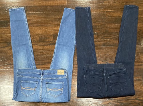 Abercrombie Kids Pull-On Slim Jean Leggings Size 15/16 (set of 2) Stretch - Picture 8 of 10