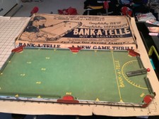 vintage original: BANK-A-TELLE bagatelle in box, pocket billiards Northwestern