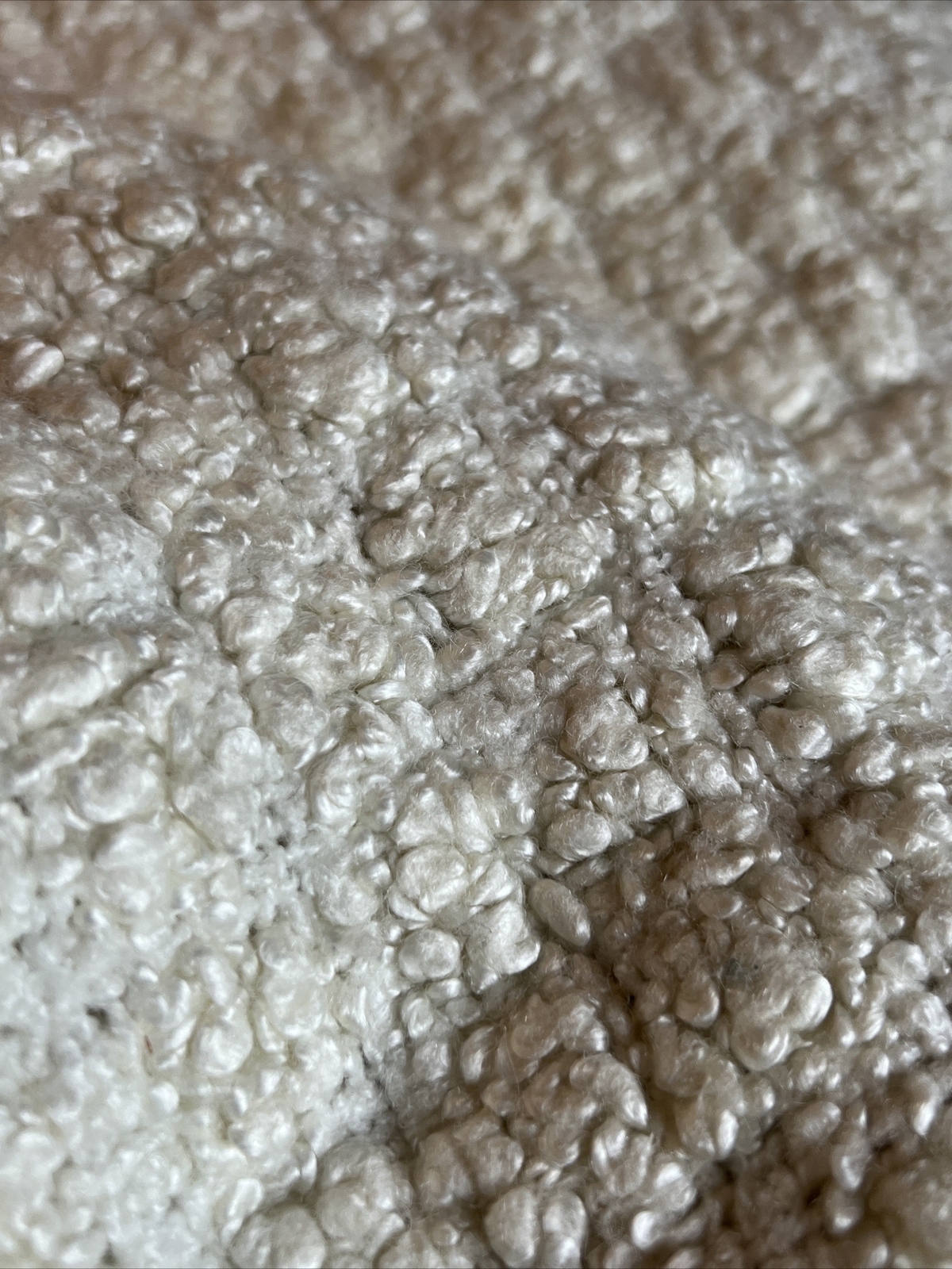 Ikea OFELIA Throw Blanket Soft Fuzzy Textured OffWhite 50x44 Fringe