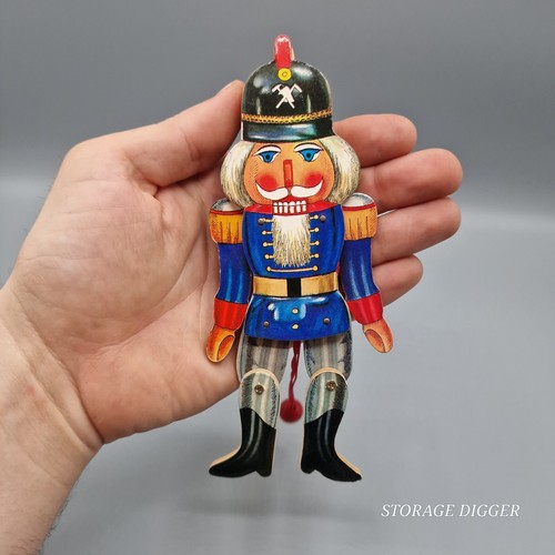 VTG Wooden Jumping Jack Nutcracker Wall Hanging Pull Toy Colorful Nursery Decor - Picture 8 of 8