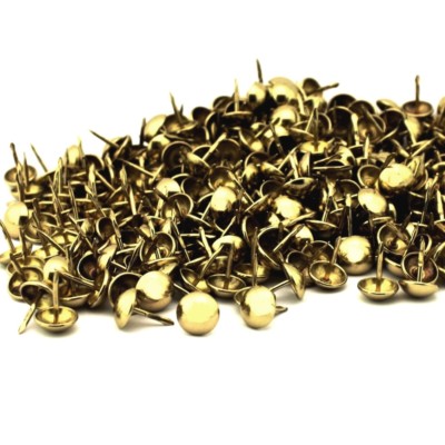 C.S. Osborne 1000 Pcs 1/4'' Brass Plated Nails #6920-BP Gold Decorative Tacks