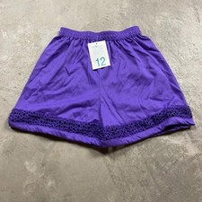 90s VTG GIRLS ON THE GO Shorts girls 12 youth 80s Crochet elastic waist NWT