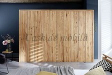 Massivholz Falttüren-schrank 5türig rustikale Wildeiche geölt NEU Kleiderschrank