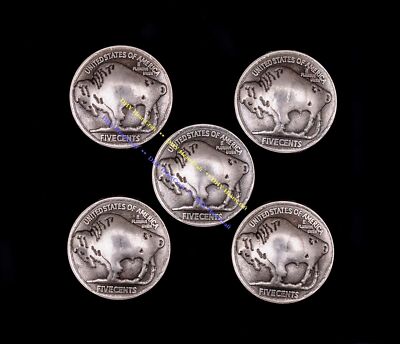 10X Antique Silver Buffalo Leathercraft Hardware Belt Western Concho Screwback