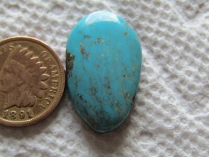 Chinese Hubei Redskin Turquoise Cab 13 carat Cabochon 