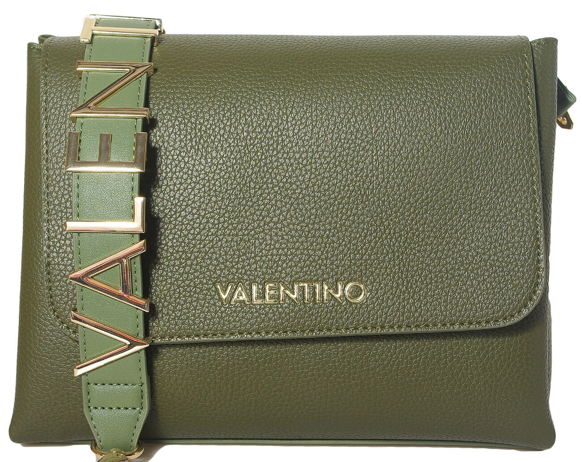 Valentino Bags Alexia shoulder bag with gold lettering in black