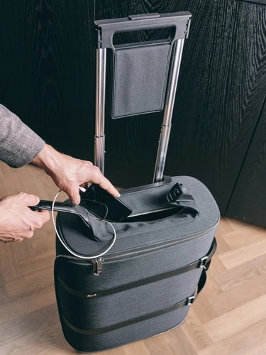 Vocier Zero Crease Grey CP38 Luggage Carryon Garment Bag with Dopp Kit