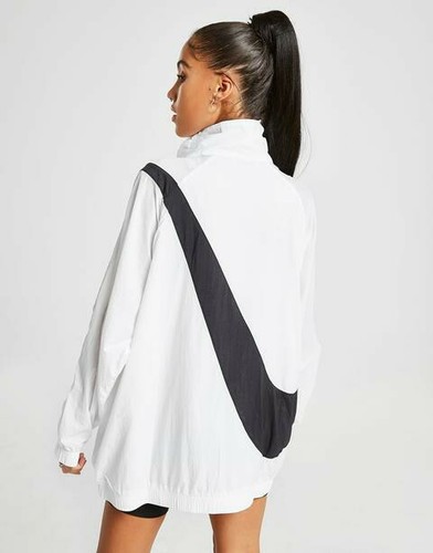 Nike Damen weiß Swoosh übergroße leichte Jacke CV8658-100 neu mit Etikett Größe Large - Bild 2 von 2