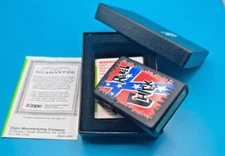 Genuine Brand New 2007 ZIPPO Lighter Rare REBEL CHICK DESIGN Satin Matte Black