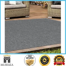 Indoor Outdoor Area Rug 6 ft. x 8 ft. Floor Mat Carpet Patio Entryway Gray NEW