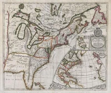 1695 Morden and Harris Map of the English Empire in America