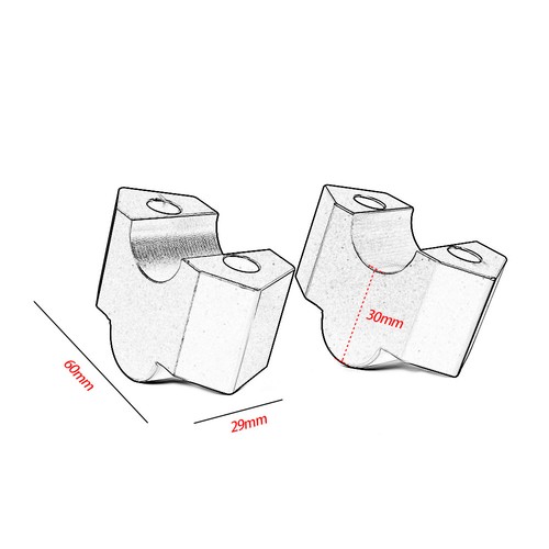 1 pair 20mm Handlebar Bar Raiser Riser Clamp Mount For Kawasaki Z250 Z300 Z800 - Picture 11 of 18