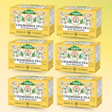 Tadin Chamomile Herbal Tea, 24 Bags – Relaxing and Natural, 0.76 fl oz (6-Pack)