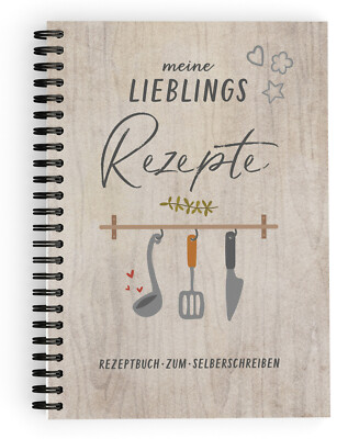 Rezeptbuch zum selberschreiben A5 mit Schutzcover Kochbuch Backbuch Rezeptordner