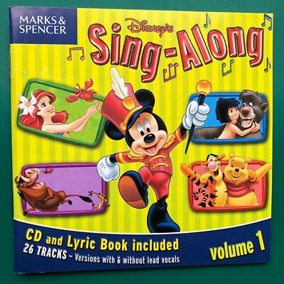 DISNEY'S SING-ALONG Vol. 1 Children's Animation Soundtracks CD