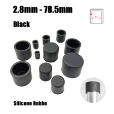 Black Silicone Rubber Blanking Stopper End Cap Cover Caps for Pipe 2.8mm-78.5mm