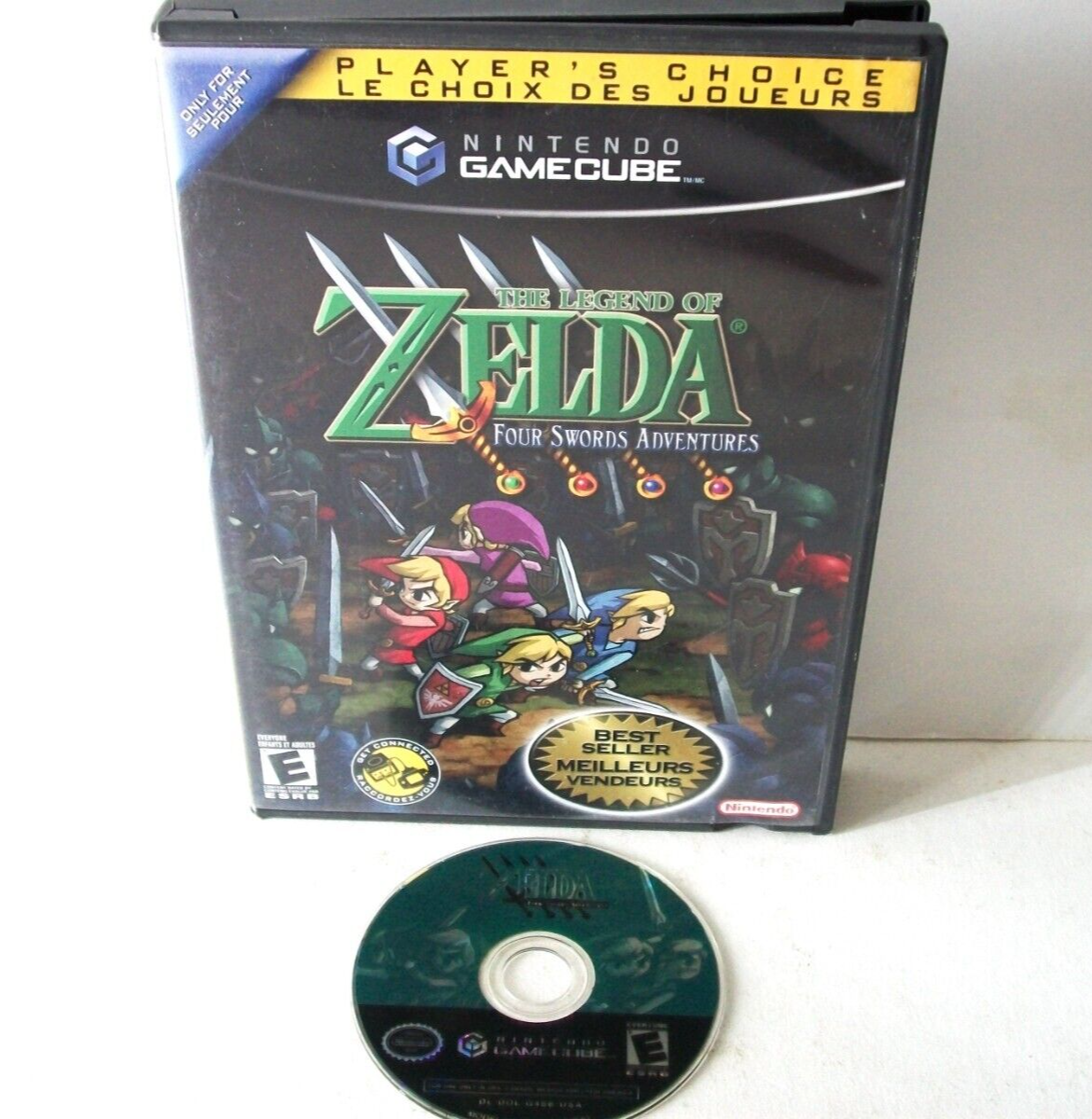 Zelda Four 4 Swords Adventures Nintendo GameCube Game Case Disc