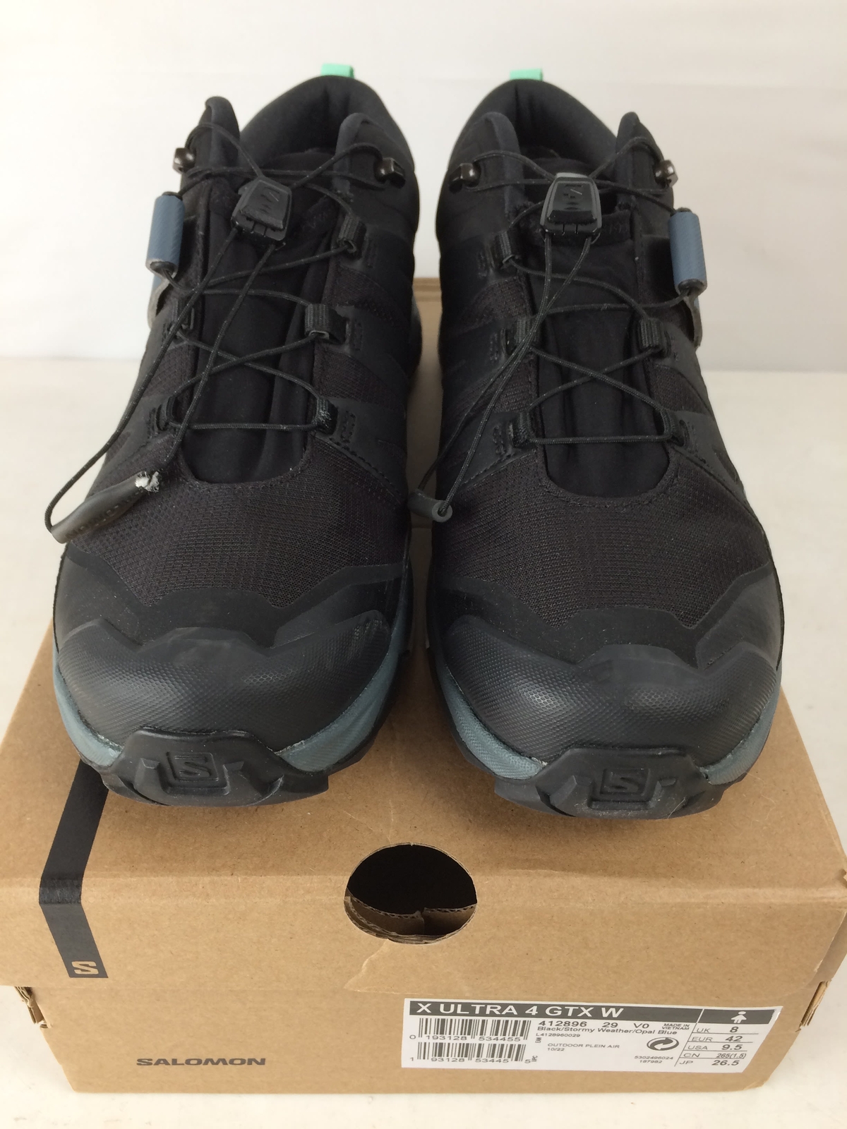 Salomon X Ultra 4 Gore Tex Scarpe da Escursionismo Donna Nero Tempesta Blu Opale 