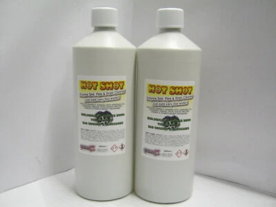 GRIME-X Kitchen Sink Drain Pipe Cleaner 1 or 2 HOT SHOT Enzyme Unblocker Odour Remover